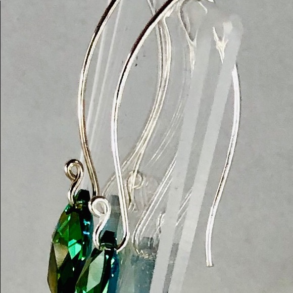 Sterling silver and Swarovski earrings - Picture 3 of 4